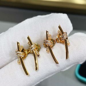 Hot Selling Brand Sterling Sier Knot Earrings damesmode temperament high-end sieraden feestparen cadeau
