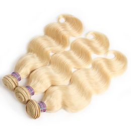 Ishow Brasileño Body Wave Human Hair Tronco 613 Color rubio 4pcs / lote Peruano Malasian Indian Virgin Haavy Weave Bundles para mujeres Todas las edades 10-28 pulgadas