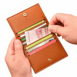 Sac de carte de vente chaude mince et compact cas de carte d'identité bancaire portefeuille de permis de conduire porte-carte simple et anti-démagnétisé N8Ln #