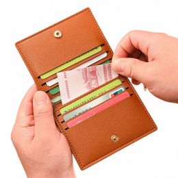 Sac de carte de vente chaude mince et compact cas de carte d'identité bancaire portefeuille de permis de conduire porte-carte simple et anti-démagnétisé A2UU #