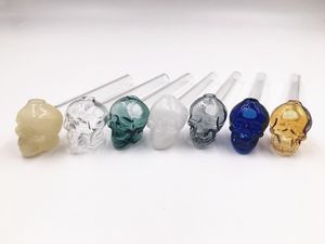 5.1Inch Skull Head Glass Roken Pijpen Oliebranders voor Dry Herb Wax