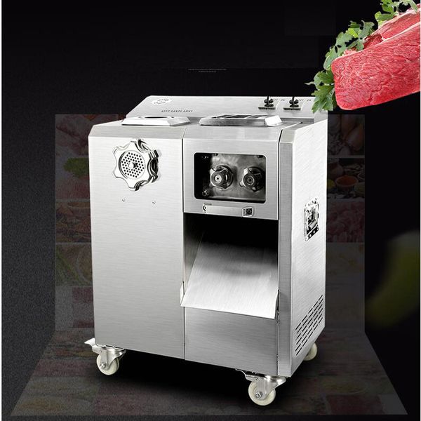 Vendedor caliente 2 de motor comercial máquina de cortar carne picadora de carne vertical de alambre de acero inoxidable máquina de la máquina de cortar carne cortador