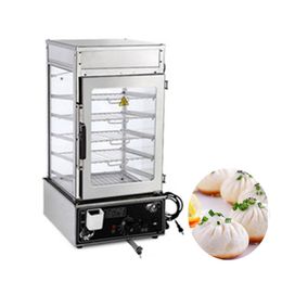 Hot Selling Commerciële Elektrische Voedsel Stomer Display Handige Fast Food Steaming Machine Bun Steamer Brood Food Warmer