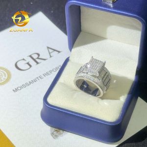 Bagues en diamant pour hommes, bague Hip Hop classique, Moissanite, en argent Sterling 925, Ice Out, entièrement cubain, offre spéciale