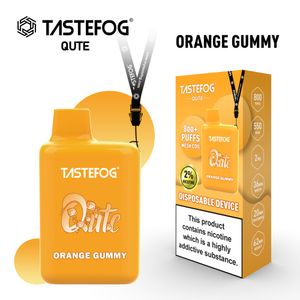 Hot Selling Wegwerp Vape 2% Tastefog Qute Desechables Vapers 800 Rookwolken