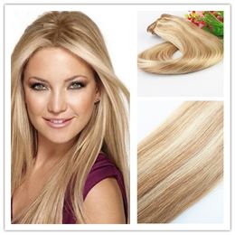 Hot Selling Double Getrokken Ombre Remy Braziliaanse Haar 8A Clip in Hair Extension with Piano Color P16 / 22