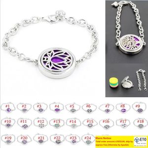 Hot verkopen Essentiële olie -diffuser Bracelet Aromatherapie Diffuser medaLet Bracelet Set met 5 kleurengevoelige ketenketen