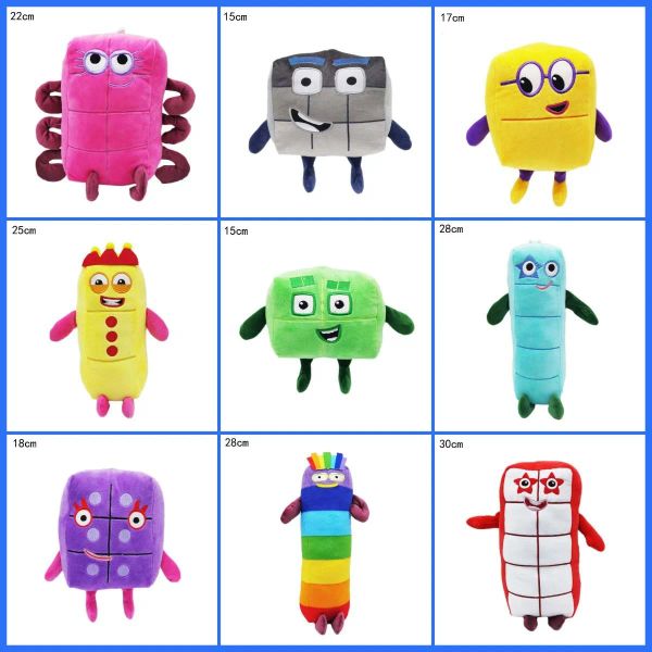 Vendre à chaud European et American Numerlocks Creative Children's Dolls, Digital Building Blocs, Plush Toys, Eardifhood Education Dolls et Dolls