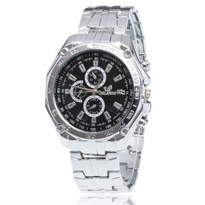 Luxe ORLANDO hommes montres en acier inoxydable horloge décontracté platine placage bracelet homme Quartz montre de sport 3 couleurs cadran heure