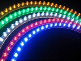 Hot selling Flexiable Waterdichte 48 cm 48 LEDs SMD led Strip Auto Strip Licht fedex 5 kleur Gratis Verzending LL