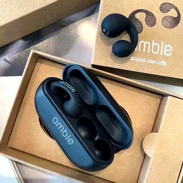 Vente chaude pour les écouteurs Ambie transfrontaliers nouveaux écouteurs Ambie sans fil à clip d'oreille sans mouvement de conduction osseuse audifonos ambiePopular