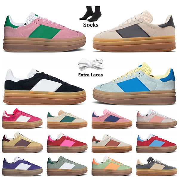 Designer Women Gazelle Bold Dress Shoes Gazelles Wonder Quartz Black Gum Almost Blue Yellow True Pink Green Platform Sneakers【code ：L】Trainers