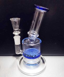 Heet verkopende glazen bong honingraat honingraat perc dab wasolie domeloze droge kruidenverdamper waterpijp mini -olie brander 14,4 mm gewricht sestshop