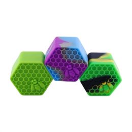 Hexagonale siliconen siliconen sigarettenoliekast, massieve sigarettenpasta, make-up etherische oliebox, draagbare vochtbestendige medicijnbox met deksel