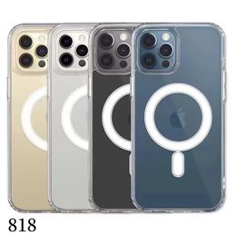 Funda telefónica transparente de choque transparente acrílico de alta calidad de alta calidad para iPhone 15 14 13 12 11 Pro Max con paquete minorista 818DD