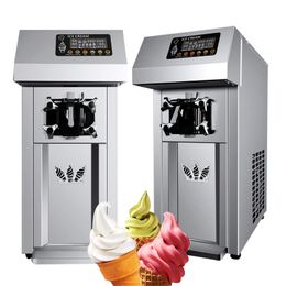 Machine à crème glacée de bureau à haut rendement de yaourt glacé de haute qualité de vente chaude Le matériau en acier inoxydable à saveur mixte 2 + 1 a une durée de vie plus longue