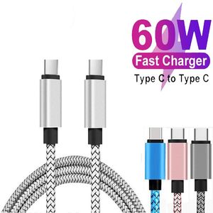 Câble USB Type C haute vitesse vers Type C 60W, câble de Charge de 1M/3 pieds pour iPhone 15/ 15 Pro Max/ 15 Plus, avec sac OPP, offre spéciale