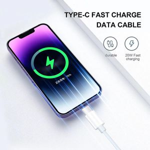 Hot-selling High Speed USB Type C naar Type C 20W Datakabel 1M/3FT Oplaadkabel voor iPhone 15/15 Pro Max/15 Plus met OPP Zak