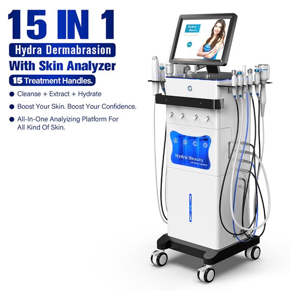 Vente chaude peau hydrofaciale nettoyage en profondeur Microdermabrasion Hydra Dermabrasion Machine élimination des points noirs analyse de la peau équipement de beauté utilisation en salon