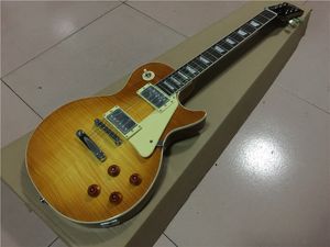 ¡Venta caliente! En stock Guitarra eléctrica estándar 1959 R9 Honey Burst con puente Nashville, guitarra de alta calidad