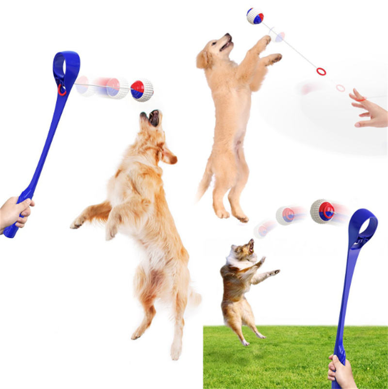Hot Selling Interactive Ball Launcher Outdoor Sport Training Toy Tennis Ball Launcher for Dogs Tennis