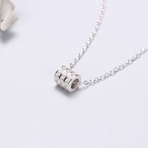 Heet verkopende internet beroemdheid met kleine taille en volledige diamanten ketting voor dames Sterling Sier Ins Style Niche Design Collarbone Chain