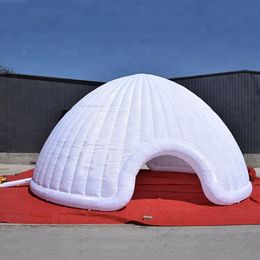 Vendre une grande tente de dôme gonflable à chaud, Événements de fête blanches conduites Igloo, tentes de yurt à vendre001