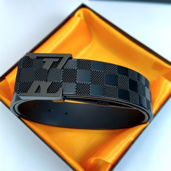 Ceinture en cuir à chaud pour hommes, vraie boucle lisse à la vache, ceinture de style léger personnalisé, tendance à la mode