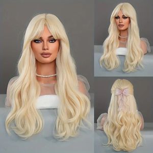 Vendre à chaud Long Curly Europe and America Wigs For Women Girls multiples couleurs Full Synthetic Hair Wig African Natural Wigs Cosplay Barbie DropShipping