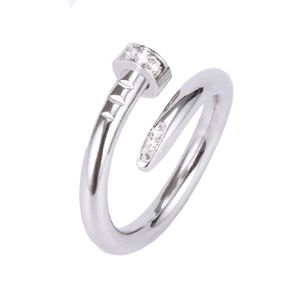 Vente chaude Amour Anneaux Femmes De Luxe Bijoux En Acier Au Titane Anneau À Ongles Mode Casual Dames Cadeau Avec CZ Diamant Bibelots De Haute Qualité