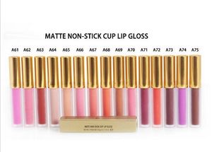 Expédition rapide! Vente chaude maquillage mat antiadhésif tasse brillant à lèvres de 15 couleurs 4.8g mélange de couleurs