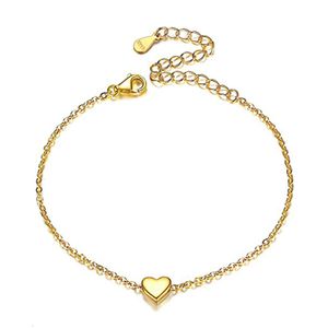 Vente chaude en forme de cœur en métal personnalisé minimaliste avec un petit cœur de pêche, un bracelet frais et un bracelet féminin