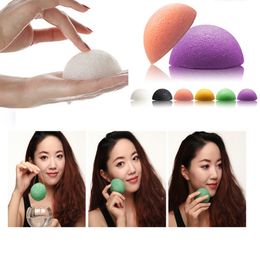 Hot Selling Natural Konjac Konnyaku Facial Puff Face Wash Cleansing Sponge Green Make-up Beauty Tools