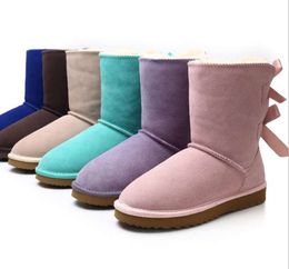 Hot selling nieuwe klassieke ontwerp Australische vrouwen snowboots 32800 strik boog korte warme laars US3-12 EUR 35-44 Hoge kwaliteit schoenen