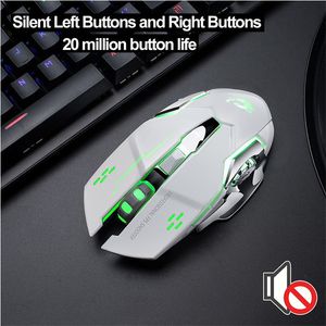 Vente chaude originale authentique gratuite Wolf X8 souris sans fil silencieuse 2,4 GHz USB 2400 DPI souris optique pour bureau à domicile utilisant PC ordinateur portable Gamer avec emballage de vente au détail