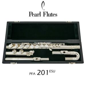 Hot Selling Pearl Alto Flute- PFA-201ESU Gebogen Headjoints Split 16 Keys gesloten gat G Tune Nikkel Zilver met Case