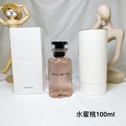 Marque de vente chaude Parfum original de haute qualité pour femme Bouteille en verre neutre Spray durable Saab rose pêche 100 ml parfum pour femme