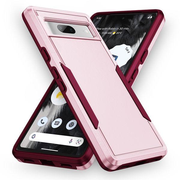 Cubierta de teléfono vendedora caliente para Google Pixel 8 Pro 7 Pro 6 Pro 7A 6A Anti Scratch Heavy Duty Soft TPU Plástico duro 2 en 1 Protección Funda a prueba de golpes