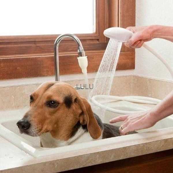 Venta caliente portátil de mano Splash ducha mascota perro gato ducha rociador manguera bañera fregadero grifo accesorio lavado rociador cabeza kit HKD230810
