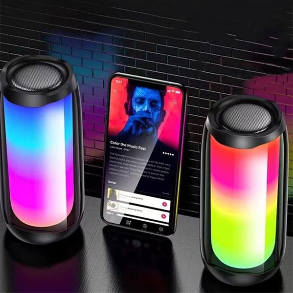 Altavoces portátiles vendedores calientes Pulse 5 Subwoofer impermeable Música Pulsante Color Luces LED Altavoces Bluetooth Altavoces portátiles al aire libre Dropshipping