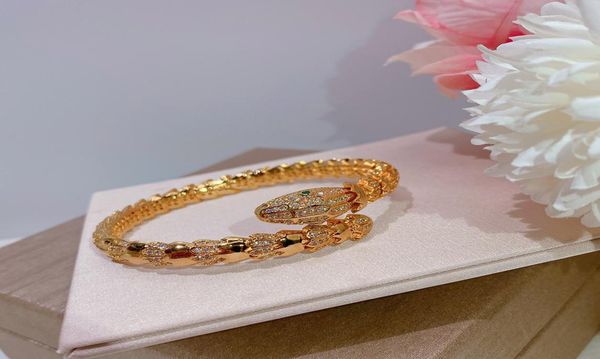 Produit à chaud S925 Bracelet Python plaqué en argent avec zircon incrusté 18K Shape Classic Elegant Fashion Ball Lady Bracelet4867001