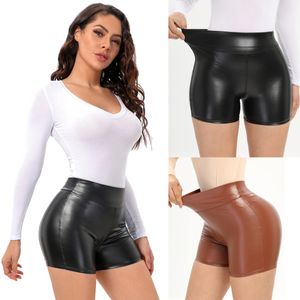 Hot Selling PU Lederen Broek Shorts voor Dames Skinny Sexy Nachtclub Casual Sweatpants 815