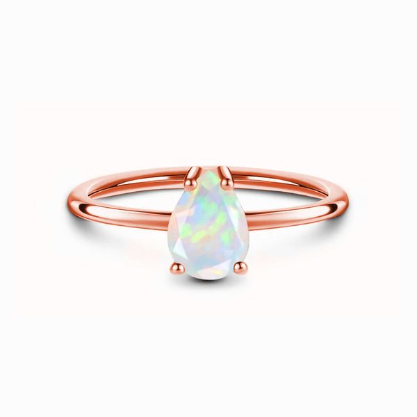 Vente chaude S925 Fashion Micro Moonlight Stone Rose Gold Vintage Ring Women's Ring