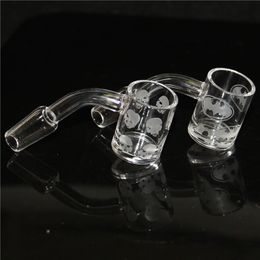 Fumar chorro de arena sin hogar banger de cuarzo 10 mm 14 mm junta transparente 45ﾰ 90ﾰ humo Bangers Dab Nail para vaso de agua de vidrio bong