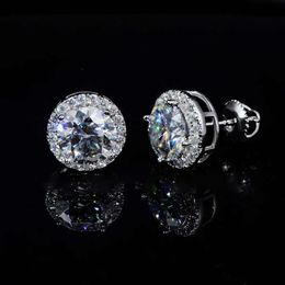 Boucles d'oreilles en or 14 carats 18 carats pour femmes, bijoux fantaisie ronds et brillants, diamants cultivés en laboratoire, offre spéciale