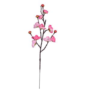 Vente chaude courte branche de fleur de prunier fleurs en soie artificielles fleur de prunier douce d'hiver rose pêche prunier décoration de jardin de maison de noël