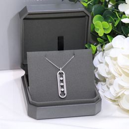 Colliers coulissants avec pendentifs évidés en diamant, pulls longs, chaînes, accessoires de chaîne en os, comme cadeau pour votre meilleur ami.