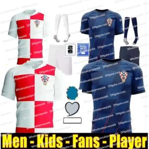 Hot Selling Soccer Jersey 2024 Euro Cup Nieuw 2025 Kroatie Nationaal Team 24 25 voetbalshirt Kids Kit Set Home Wit weg blauwe mannen Uniform Modric Kovacic Pasalic Perisic