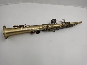 Heißer Verkauf Sopran Saxophon B Flache Retro sax Antikes kupfer Musikinstrument Mit Fall handschuhe Kostenloser Versand