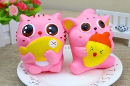 Hot Selling Squishy 9 * 9 * 12 cm Cat Slow Rising Soft Animal Collection Decor Head Accessories